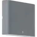QAZQA Vegglampe antrasitt 11,5 cm inkl. LED IP65 - Batt