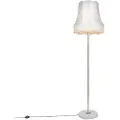 QAZQA Retro gulvlampe messing med mormorskjole krem 45 cm - Kaso
