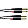 Cordial CFU PP, 2 x 6.35mm, Hankjønn, 2 x 6.35mm, Hankjønn, 6 m, Sort