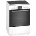 Bosch Serie | 4 HKN31A020U - Komfyr - frittstående - bredde: 60 cm - dybde: 60 cm - høyde: 90 cm - med selvrens - hvit