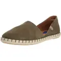 Verbenas for woman. 0300580001 Carmen green leather espadrilles (36), Flat, Split Leather, None, Casual