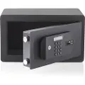 Yale YSFB/200/EB1, Bærbar safe, Svart, Kode, Fingeravtrykksleser, Nøkkel, 9,6 l, Gulv/vegg, 200 mm
