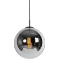 QAZQA Art Deco Hengelampe svart med røykglass 30 cm - Pallon