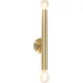 QAZQA Vintage vegglampe gull 2-lys -Tubi
