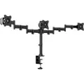 Multibrackets M Deskmount Basic Triple - Monteringssett (skrivebordsmontering) - for 3 LCD-skjermer - stål, høyverdig aluminium - svart - skjermstørrelse: 15-27 - klemmemonterbar