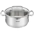 Tefal DUETTO+ G7194455, Rund, Rustfritt stål, Rustfritt stål, Keramisk, Gass, Halogen, Induksjon, Forseglet Plate, 250 °C, Glass