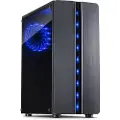 Inter-Tech 88881309, ITX-Tower, PC, Sort, ATX,ITX, Hjemme/kontor, Blå