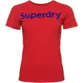 Superdry Regular Flock Kortarmet T-skjorte