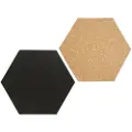 Securit FB-CB-HEX, Fast korktavle, Sort, Brun, Kork, Metall, 155 mm, 179 mm, 3 mm