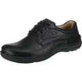 Clarks Shoes for man. 20339008 Nature Three leather shoes black (39.5), Flat, Laces, Casual