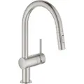 GROHE 32321DC2, Dra ut, Stål, Kran-håndtak, Single/enkelt, Super steel, 1/2