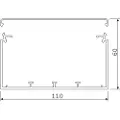 Hager LF6011007030, Grå, Polyvinylklorid (PVC), 2 m, 110 mm, 60 mm