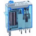 Finder Industrirelæ 8A (15A), 2CO, 24VDC. til sokkel. samt lodde. Låsbar testknap og mekanisk indikator.