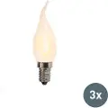 LUEDD Sett med 3 E14 LED Matte Lyspærer BXS35 1W 2200K