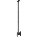 Multibrackets M Public Ceilingmount Small Single - Monteringssett (takplate, taktippemontering, VESA-adapter) - for LCD-skjerm - aluminium - svart - skjermstørrelse: 10-32 - takmonterbar