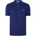 Ralph Lauren for man. 710782592009 Navy pique polo shirt (S), Casual, Cotton, Short sleeve