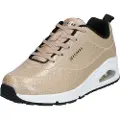 SKECHERS for woman. 155002 Shoes Uno Diamond Shatter gold (36), 3 to 5 cm, Laces, Casual