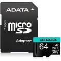 ADATA Premier Pro V30S - Flashminnekort (SD-adapter inkludert) - 64 GB - A2 / Video Class V30 / UHS-I U3 / Class10 - microSDXC UHS-I