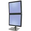 Ergotron DS100 - Monteringssett (28-stang, sokkel, 2 svingtapper, 2 VESA-adaptere) - lav profil - for 2 LCD-skjermer - stål, aluminium - svart - skjermstørrelse: inntil 27 - skrivebord