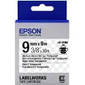 Epson LabelWorks LK-3TBN - Svart på transparent - Rull (0,9 cm x 9 m) 1 kassett(er) merketape - for LabelWorks LW-1000, 300, 400, 600, 700, 900, K400, Z5000, Z5010, Z700, Z710, Z900