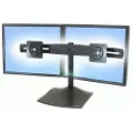 Ergotron DS100 - Stativ - horisontal - for 2 LCD-skjermer - aluminium, stål - svart - skjermstørrelse: inntil 24 - skrivebord