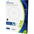 MediaRange - Hvit - CD (15 x 118 mm) 100 etikett(er) (50 ark x 2) CD/DVD etiketter