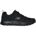 SKECHERS for man. 52631 Track shoes black (44), Fabric, Flat, 1 to 3 cm, Sport, Running