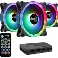 Aerocool Duopro Argb +hub+remote Control 120 Mm Vifte 3 Enheter