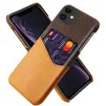 Mtp Products KSQ iPhone 11 Deksel med Kort Lomme - Kaffe