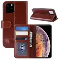 Mtp Products iPhone 11 Pro Max Lommebok-deksel med Magnetisk Lukning - Brun