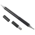 Mtp Products Stylish 3-i-1 Multifunksjonell Stylus-penn & Kulepenn - Svart