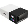Mtp Products Mini Bærbar Full HD LED Projektor YG300 - Svart / Hvit