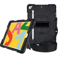 Mtp Products iPad 10.2 2019/2020/2021 Heavy Duty 360 Deksel med Håndrem - Svart