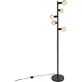 QAZQA Skandinavisk gulvlampe svart 5-lys - Facil Tube