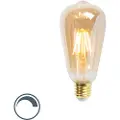 LUEDD E27 Dimmbar LED-pære ST64 Goldline 5W 380lm 2200K