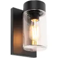 QAZQA Moderne utendørs vegglampe i rustfritt stål svart IP44 - Jarra