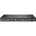 HP HPE Aruba 6200F 48G Class4 PoE 4SFP+ 740W Switch - Switch - L3 - Styrt - 48 x 10/100/1000 (PoE+) + 4 x 1 Gigabit / 10 Gigabit SFP+ - rackmonterbar - PoE+ (740 W)
