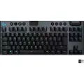 Logitech G915 TKL Tenkeyless LIGHTSPEED Wireless RGB Mechanical Gaming Keyboard - Tastatur - bakgrunnsbelyst - USB, Bluetooth, 2.4 GHz - Nordisk - tastsvitsj: GL Clicky - karbon
