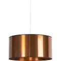 QAZQA Art Deco-pendellampe hvit med kobber skjerm 50 cm - Pendel