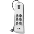 Belkin Bsv604vf2m Surge Strip Protection Socket 6 Slots 2 Usb Skjøteledning
