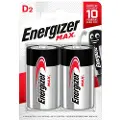 Energizer Max LR20/D Alkaliske batterier - 2 stk.