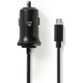Nedis - Bilstrømadapter - 2.4 A (Micro-USB type B) - svart