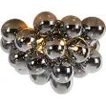 QAZQA Design taklampe sort med røykglass 6 lys - Uvas