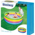 Bestway Round Barnebasseng - Grønn, Gul, Rosa - 152x30 cm 211 L