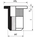 Masterfix M5X13,0 Fladhovedet rund aluminium mastergrib åben - (250 stk.)