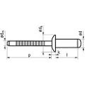 Masterfix 4,0X10 rundhovedet rustfri/rustfri standard blindnitte - (500 stk.)