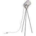 QAZQA Industriell gulvlampe stativ stål svart - Bliss Vefa