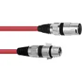 Omnitronic 30220899, XLR (3-pin), Hankjønn, XLR (3-pin), Hunkjønn, 1 m, Rød