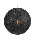 QAZQA Rustikk pendellampe sort 60 cm - Corda