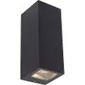 QAZQA Moderne vegglampe sort 2-lys GU10 AR70 IP54 - Baleno